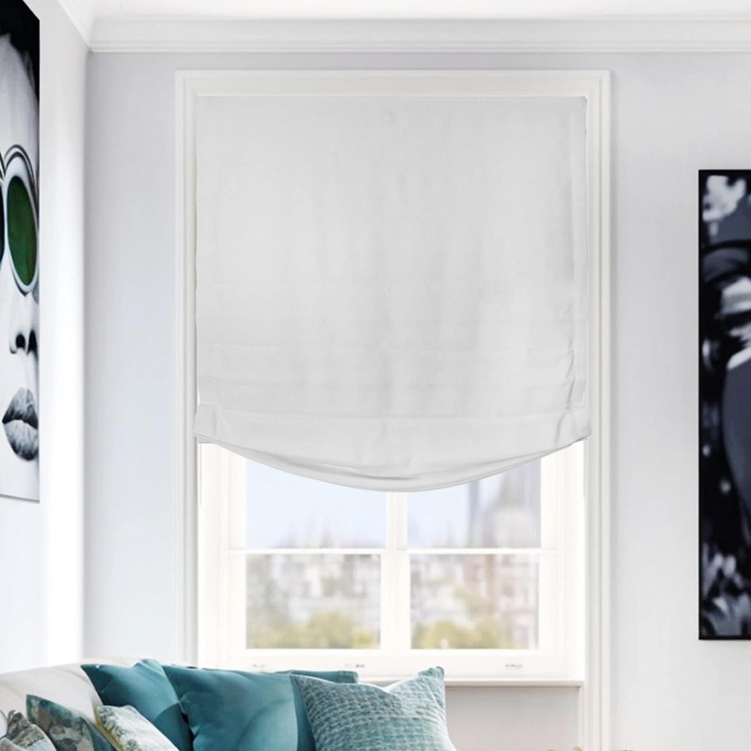 Chicology Relaxed Roman Shades for Windows - Stylish Window Treatments