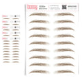 Temporary Eyebrow Tattoos 5 Pack - Natural Strokes, Waterproof Brows