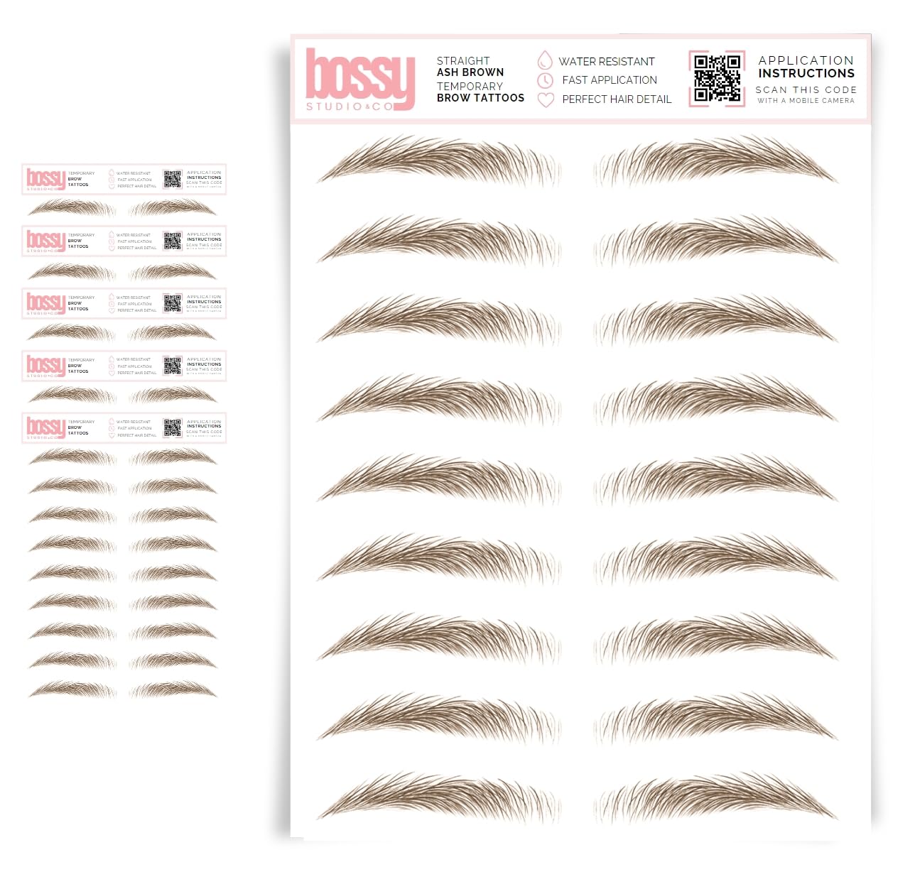 Temporary Eyebrow Tattoos for Natural Hair-Like Brows