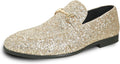 Men Dress Shoe Prom Slip-on Loafer Cap Toe Glitter - Standout Sparkle