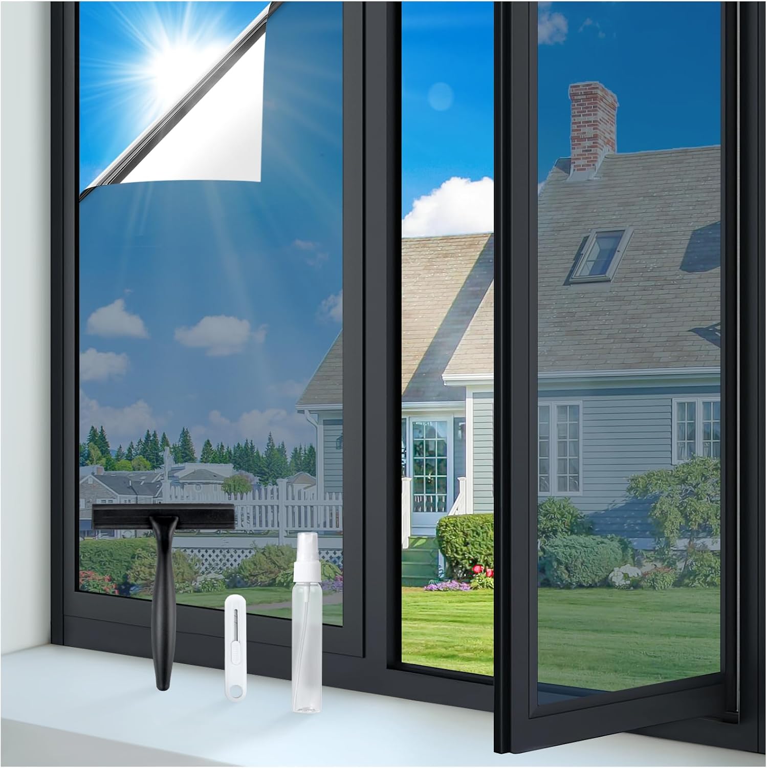 rabbitgoo One Way Window Privacy Film for Home and Office Use