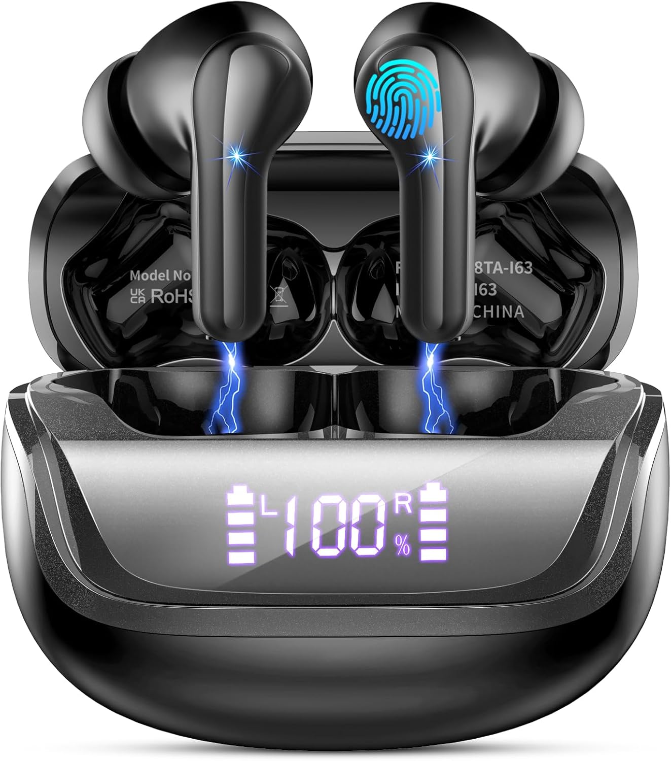 Donerton Wireless Earbuds - 45H Playtime, Deep Bass, IP7 Waterproof