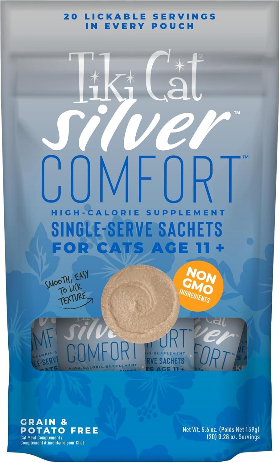 Tiki Cat Silver Comfort Mousse for Senior Cats, High-Calorie Food