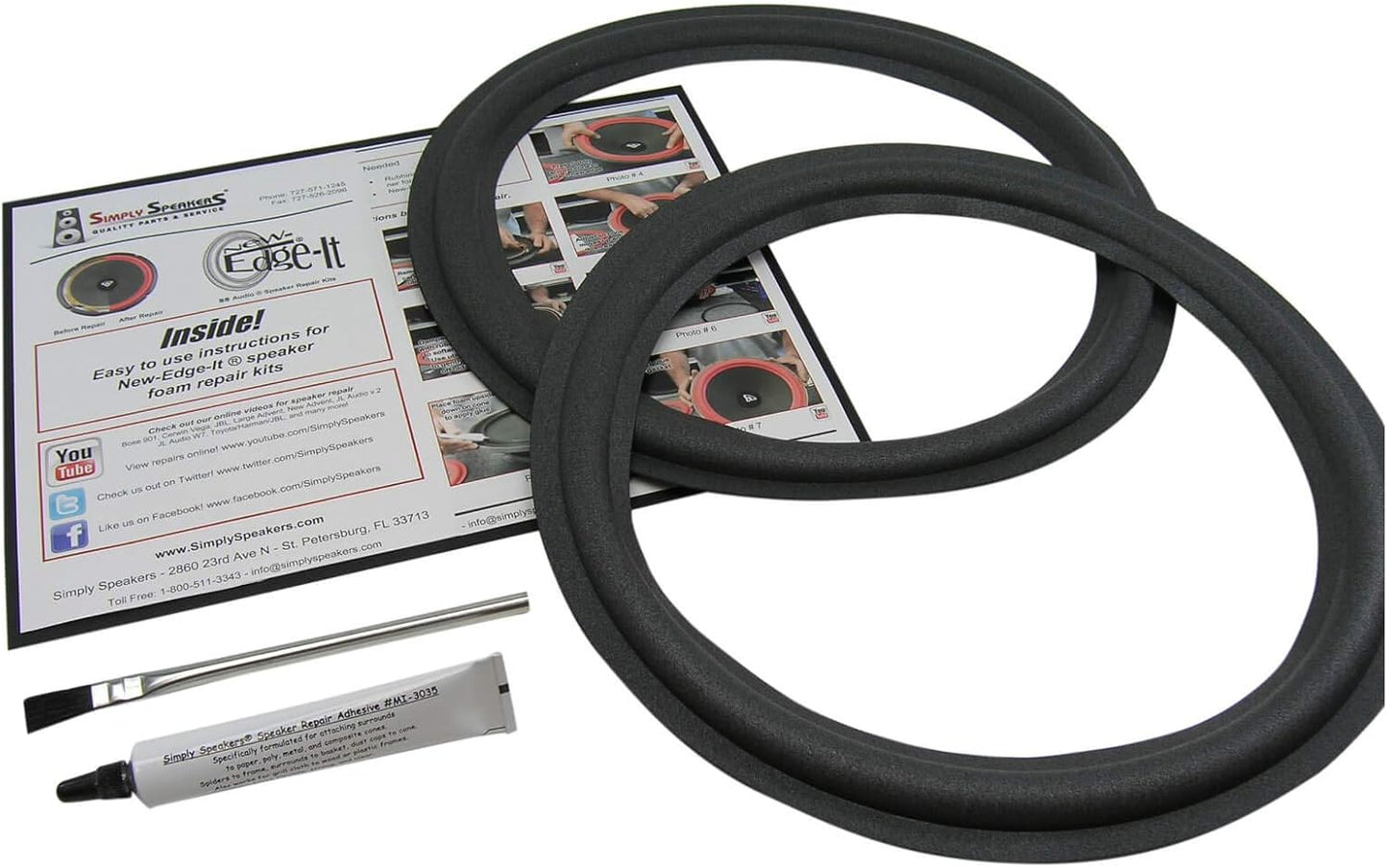 Simply Speakers 12 Inch Foam Repair Kit for JBL 2214H and More