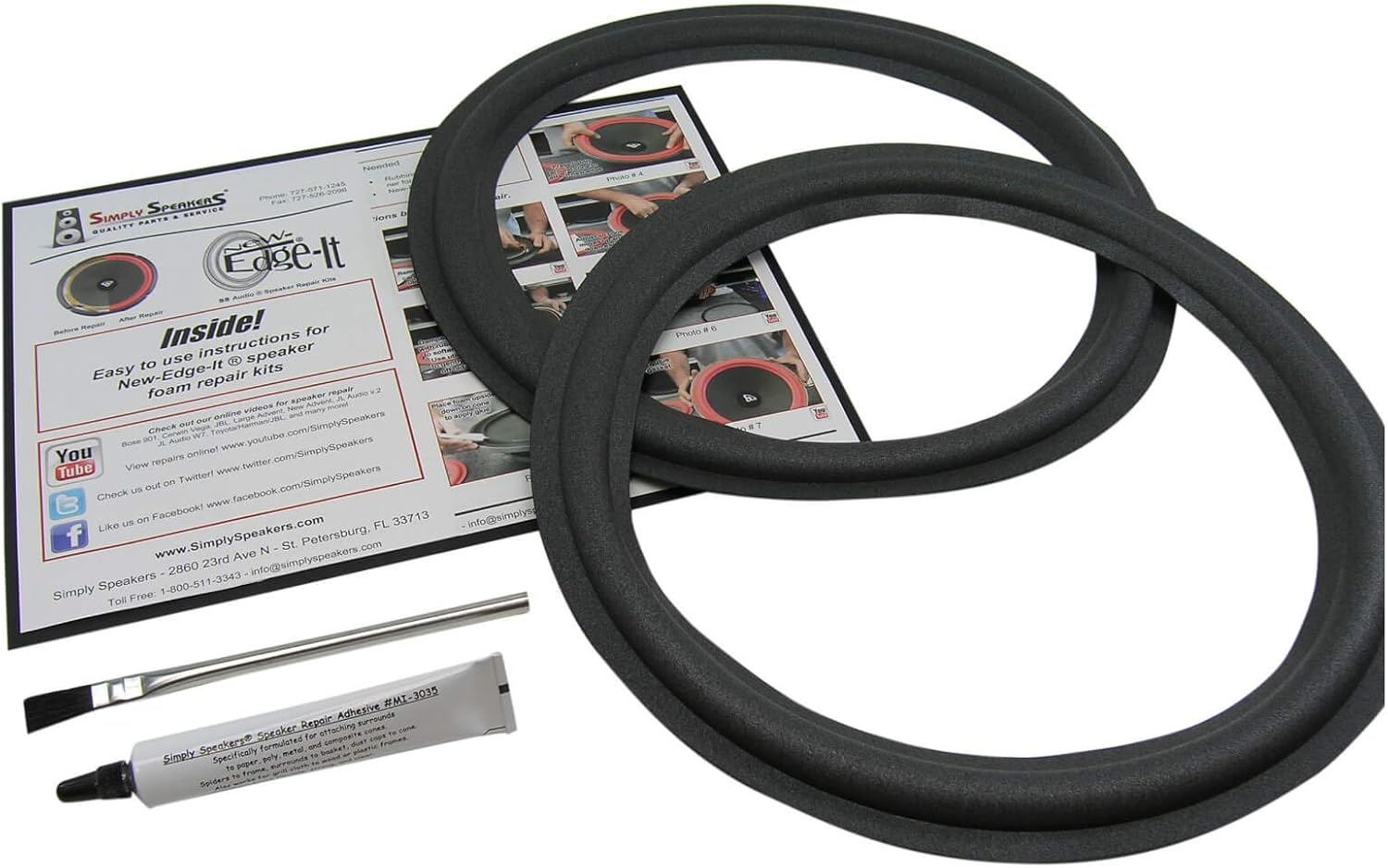 Simply Speakers 12 Inch Foam Repair Kit for JBL 2214H and More