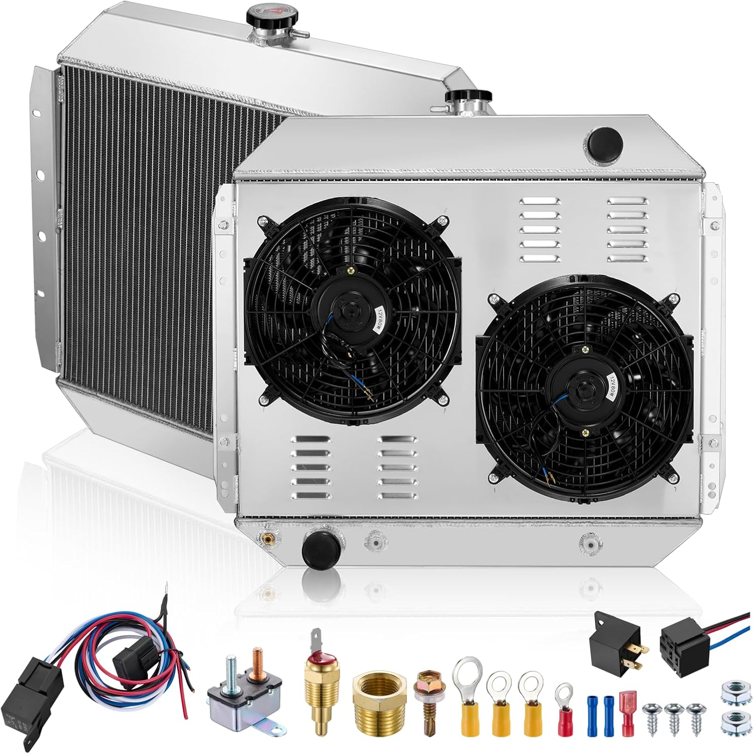 BDFHYK 3ROW-44mm CU433 Aluminum Radiator for Ford Vehicles