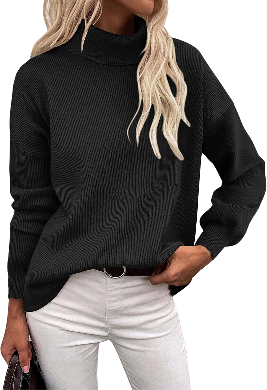 Zeagoo Women's Turtleneck Sweater for Fall Winter Fashion