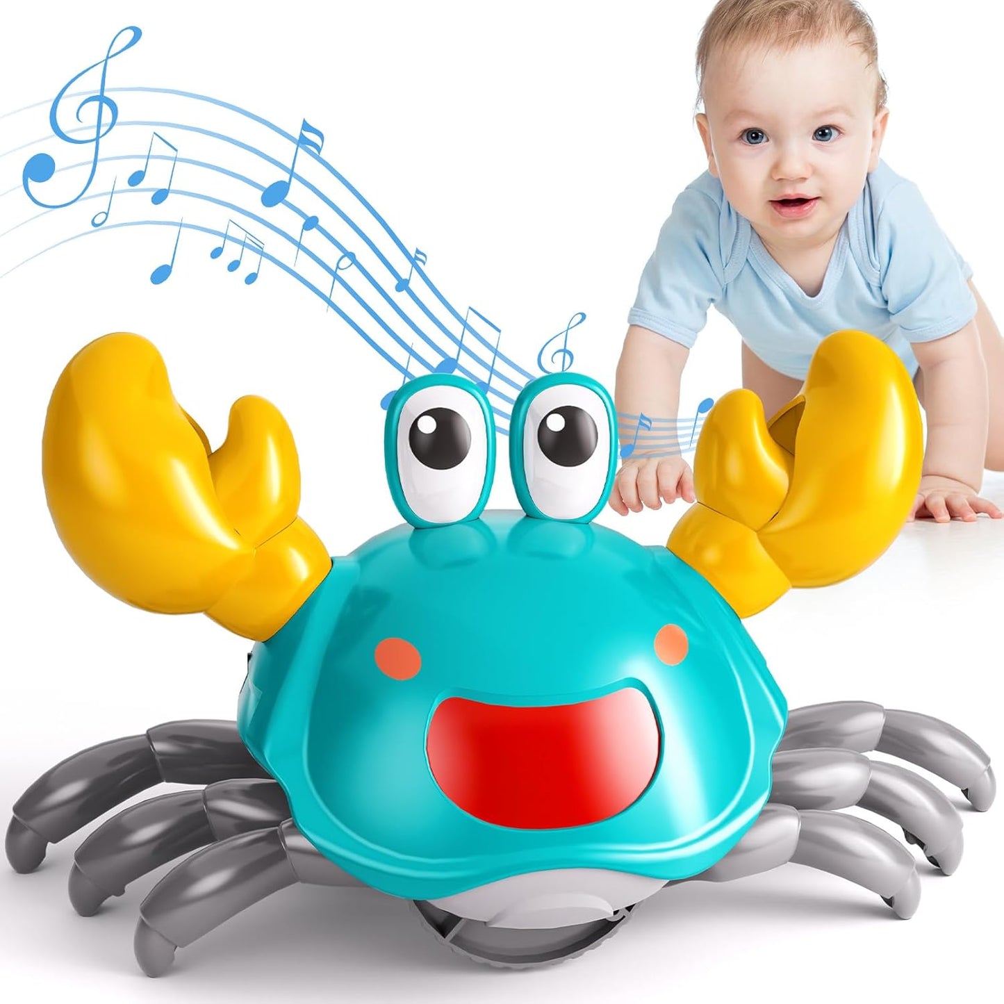 Sensory Musical Walking Crab Toy - Interactive Toddler Gift