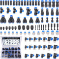 94 Pc Quick Connect Air Line Fittings Kit - Complete Pneumatic Set