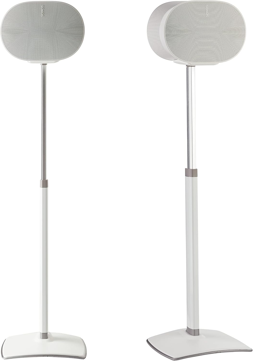 Adjustable Sonos Speaker Stands - Easy Install, White - Pair