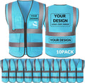 Hi Vis Custom Mesh Safety Vest for Men - Reflective Class 2 Visibility