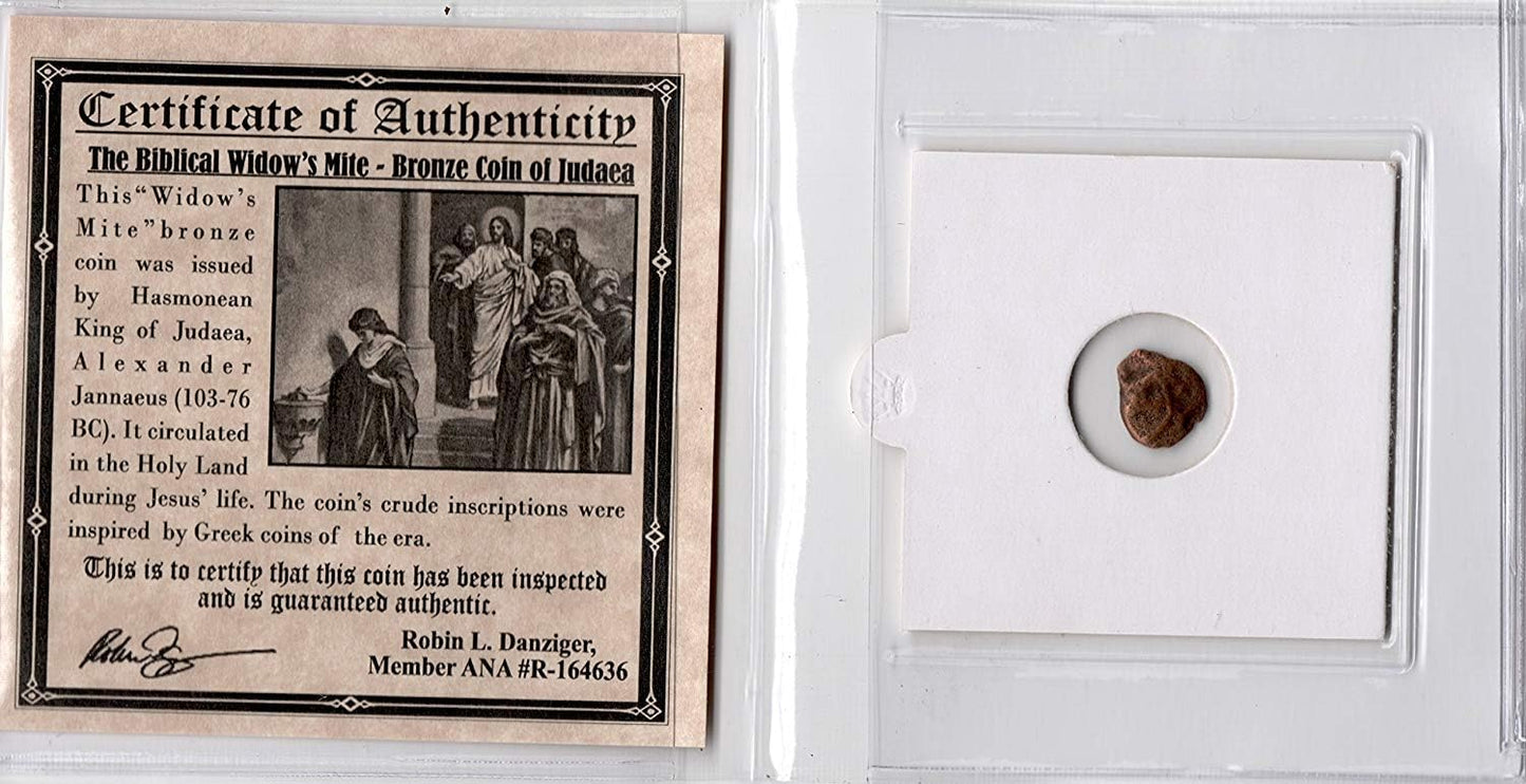 Widow's Mite Ancient Coin Certified Authentic Low Grade Collectible