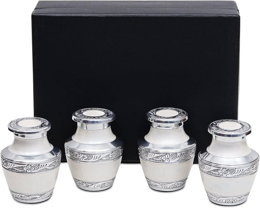 Mini Keepsake Urns for Human Ashes - Elegant Memorial Set