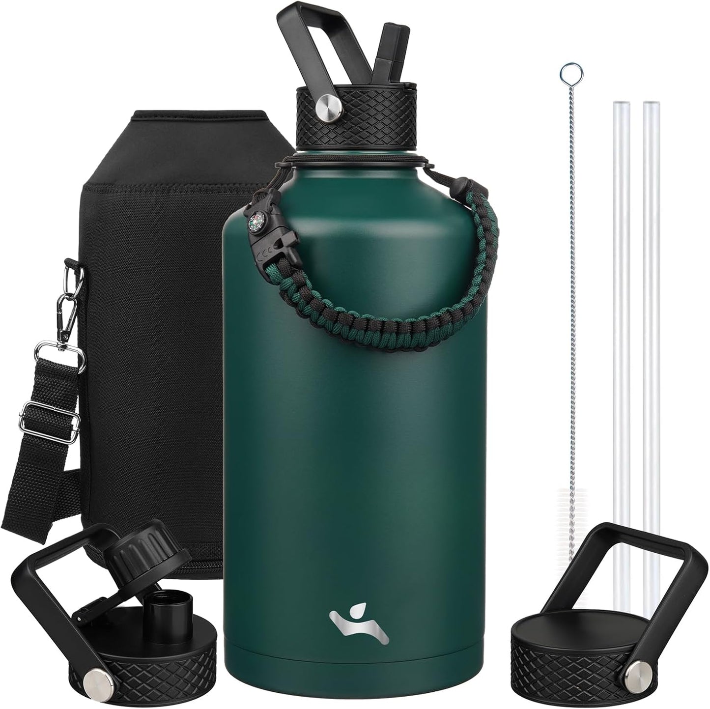 Gallon Insulated Water Bottle with Straw for All-Day Hydration