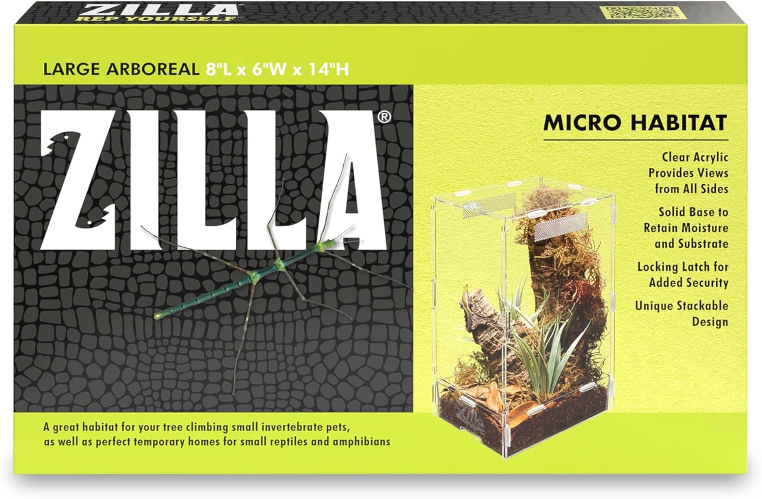 Zilla Micro Habitat Terrarium for Isopods, Spiders, and Insects