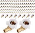 Pex 3/4ft x 3/4ft Female NPT Swivel Elbow Brass Crimp Fittings - Pack