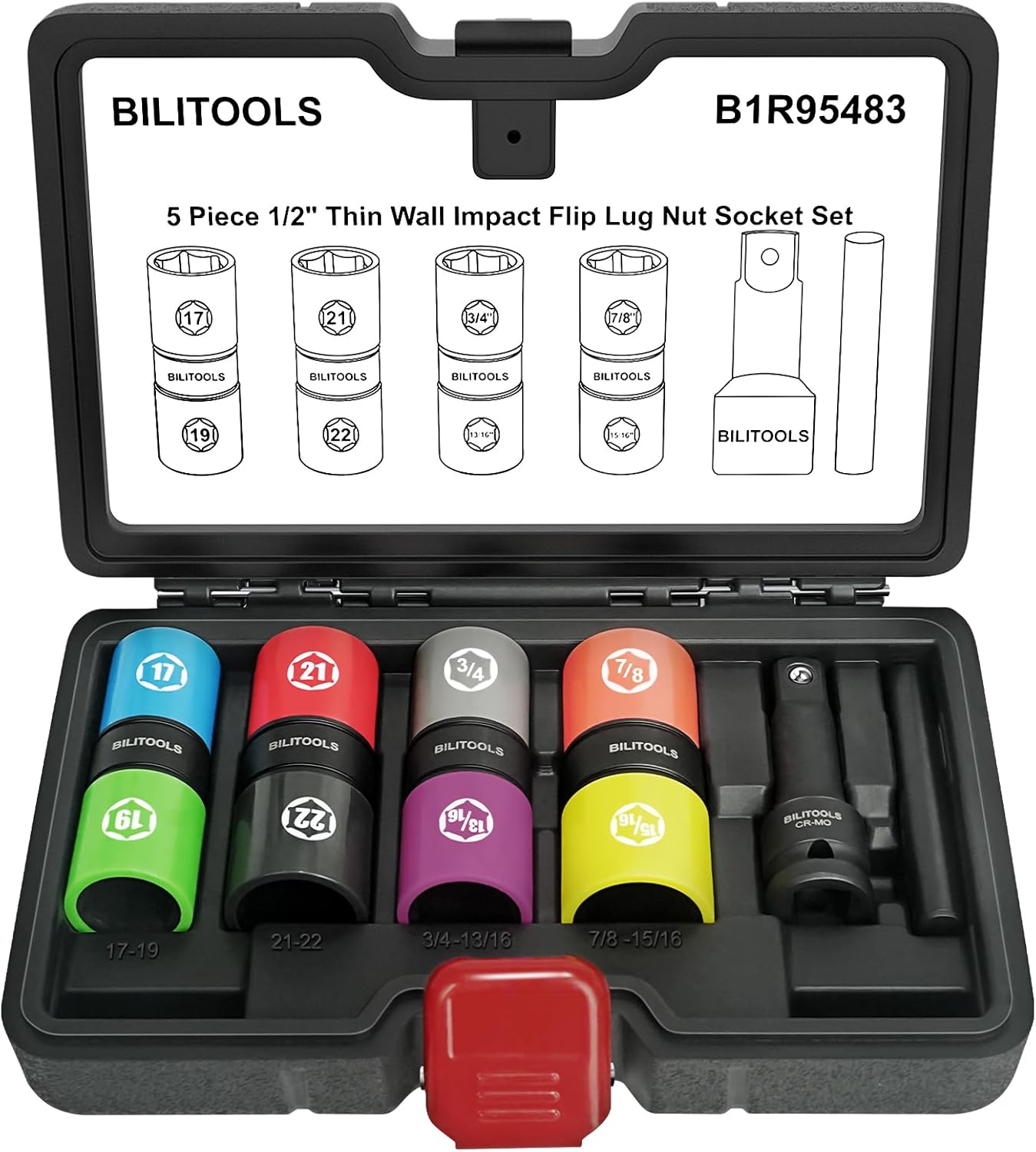 BILITOOLS Lug Nut Socket Set for Easy Tire Maintenance