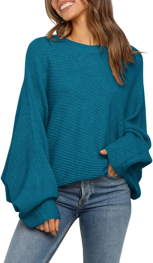 Mafulus Women's Oversized Crewneck Sweater for Effortless Style