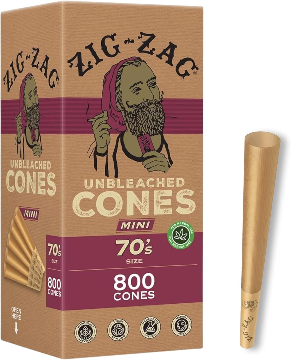 ZIG-ZAG Pre Rolled Cones 70s Size for Easy Smoking Enjoyment