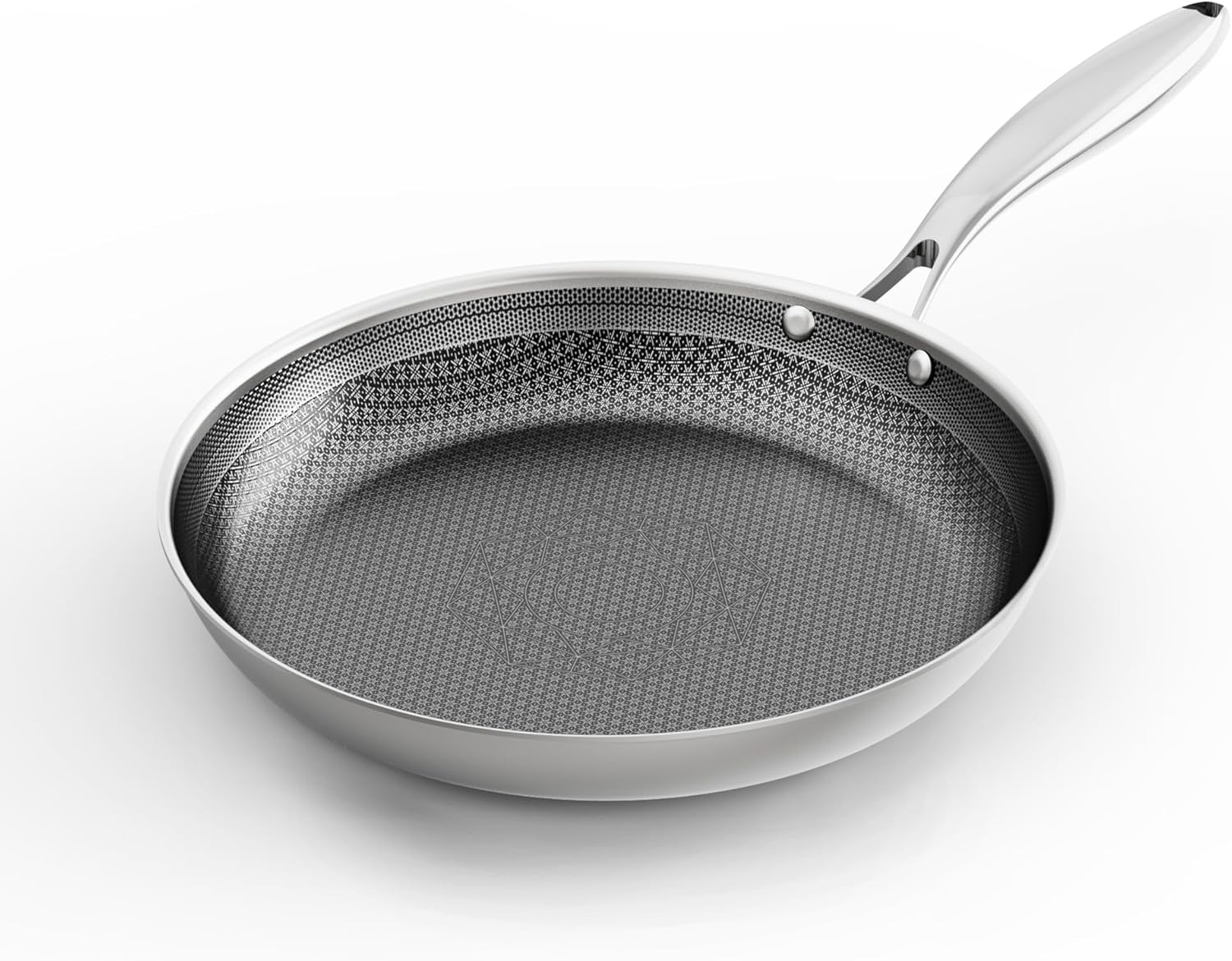 COOKING KING 12-Inch Stainless Steel Pan for Perfect Cooking