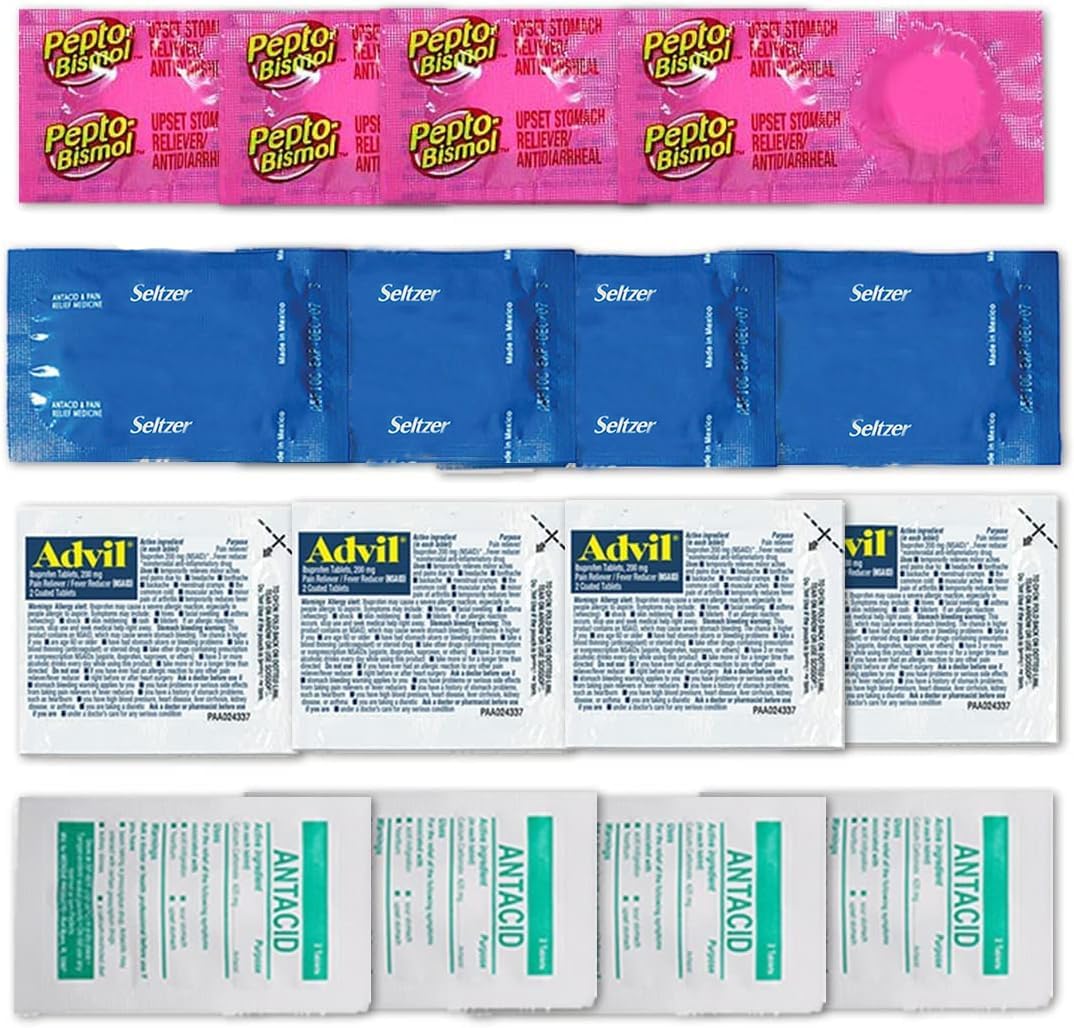 Travel Medicine Kit - TSA-Approved 48 Pcs Mini Size Pack