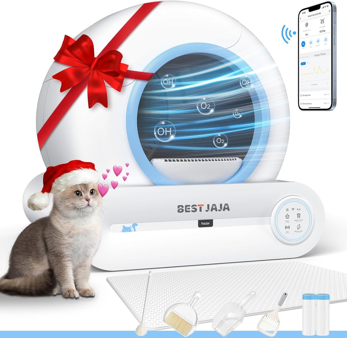 2024 Self-Cleaning Cat Litter Box - Large Capacity, Easy Maintenance! 