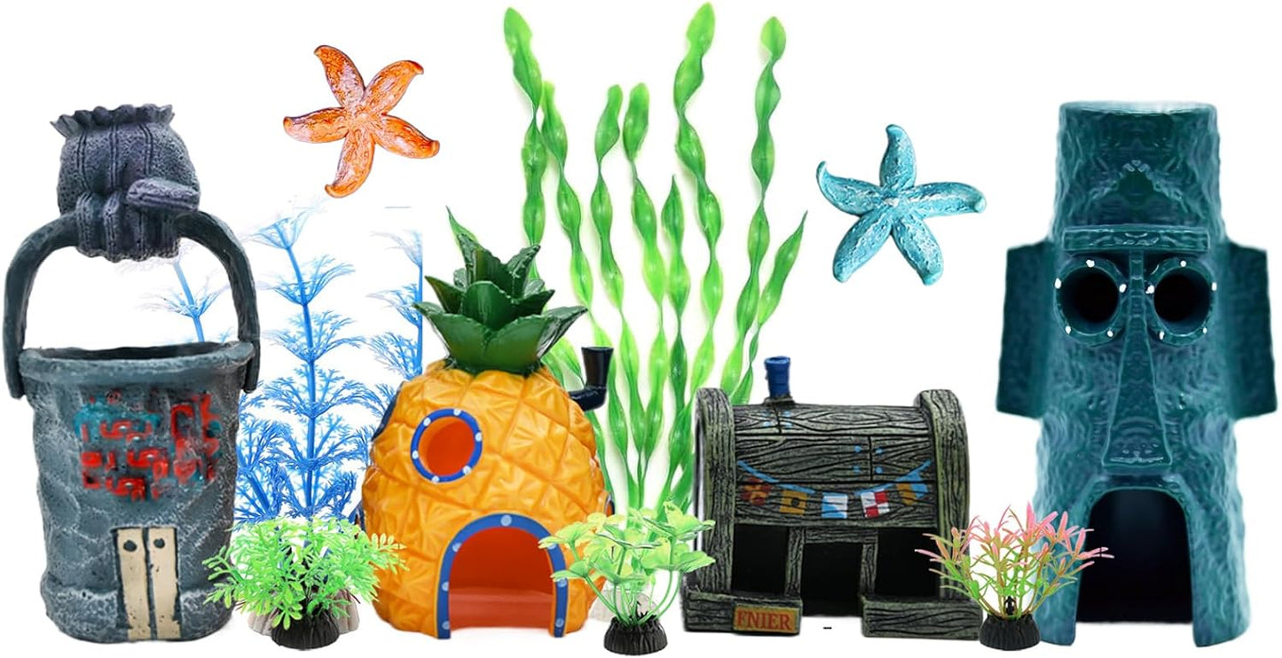 Fish Tank Decorations for Small Fish - House Ornament Kit