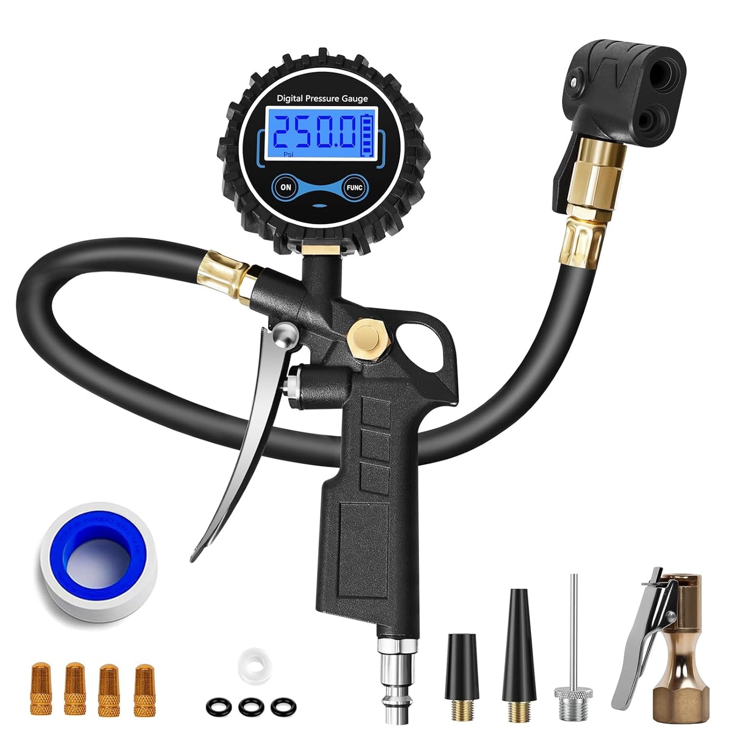 Digital Bike Tire Pressure Gauge for Presta and Schrader Valves