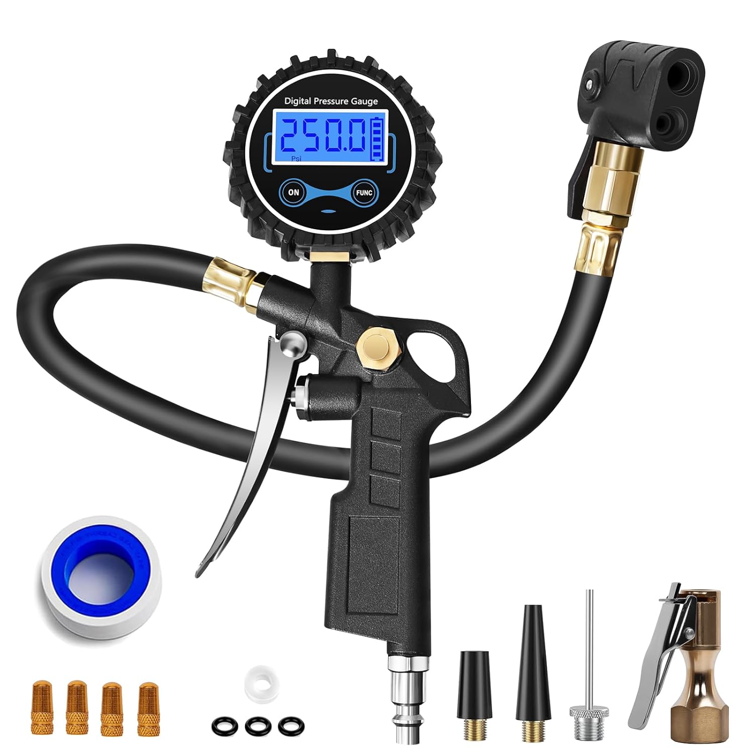 Digital Bike Tire Pressure Gauge for Presta and Schrader Valves