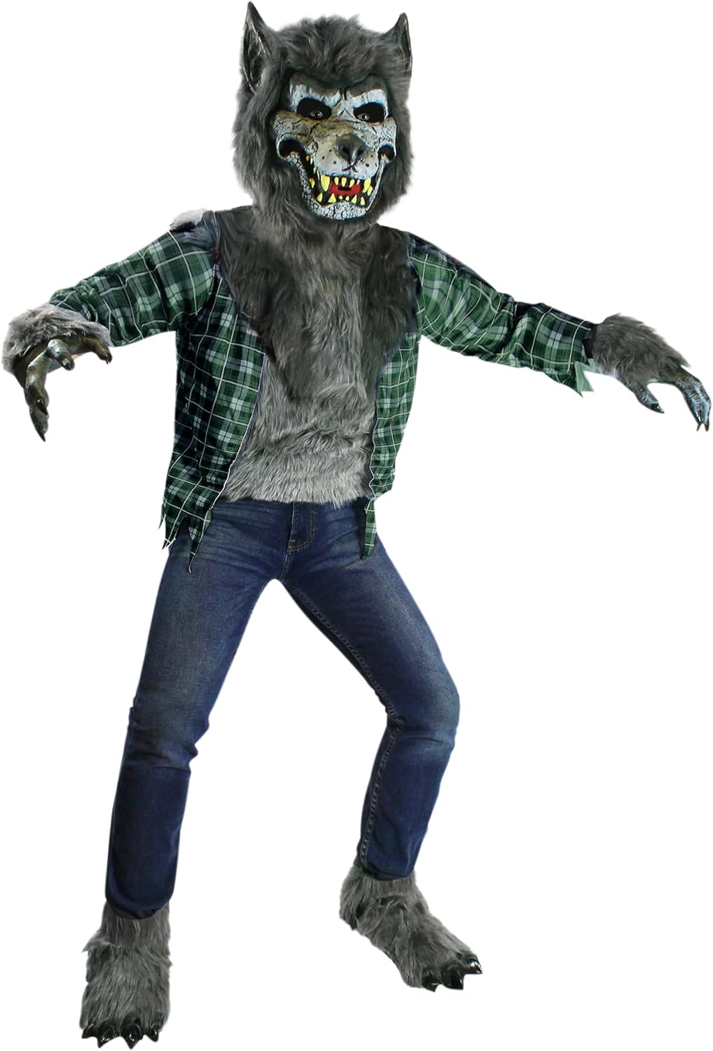Boy Howling Werewolf Costume with Mask for Kids Halloween Fun