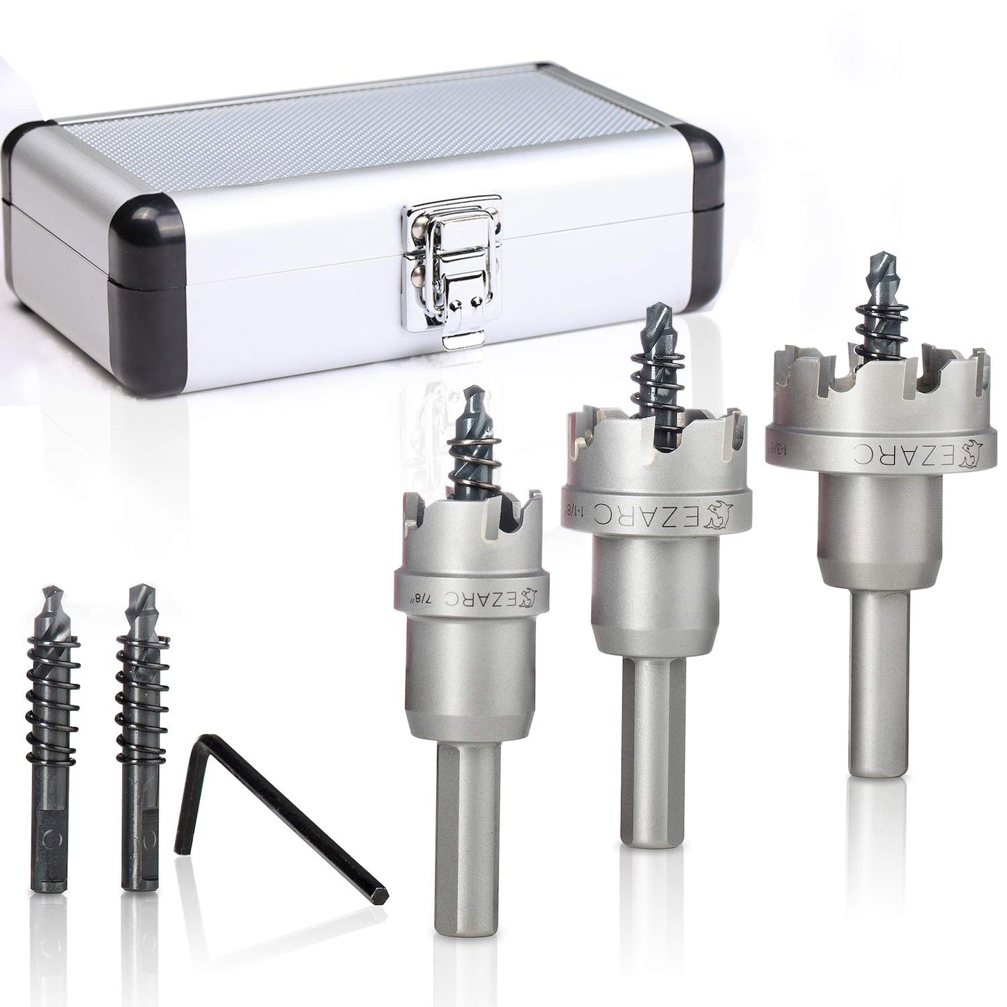 EZARC Carbide Hole Saw Kit for Hard Metal and Stainless Steel