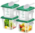 4 pcs 6qt Food Storage Containers with Lid for Home Kitchen