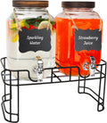 Glass Drink Dispensers For Parties 2 Pack 1 Gallon - Party Ready