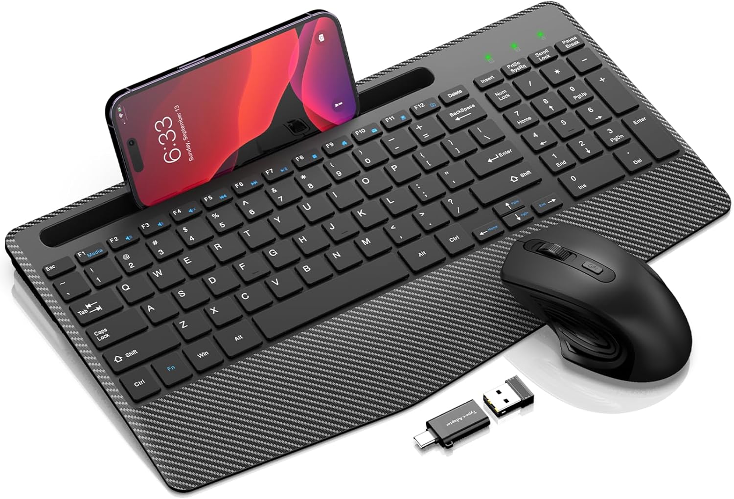 Compact Wireless Keyboard & Mouse Set: Ergonomic Design, Lag-Free Technology!
