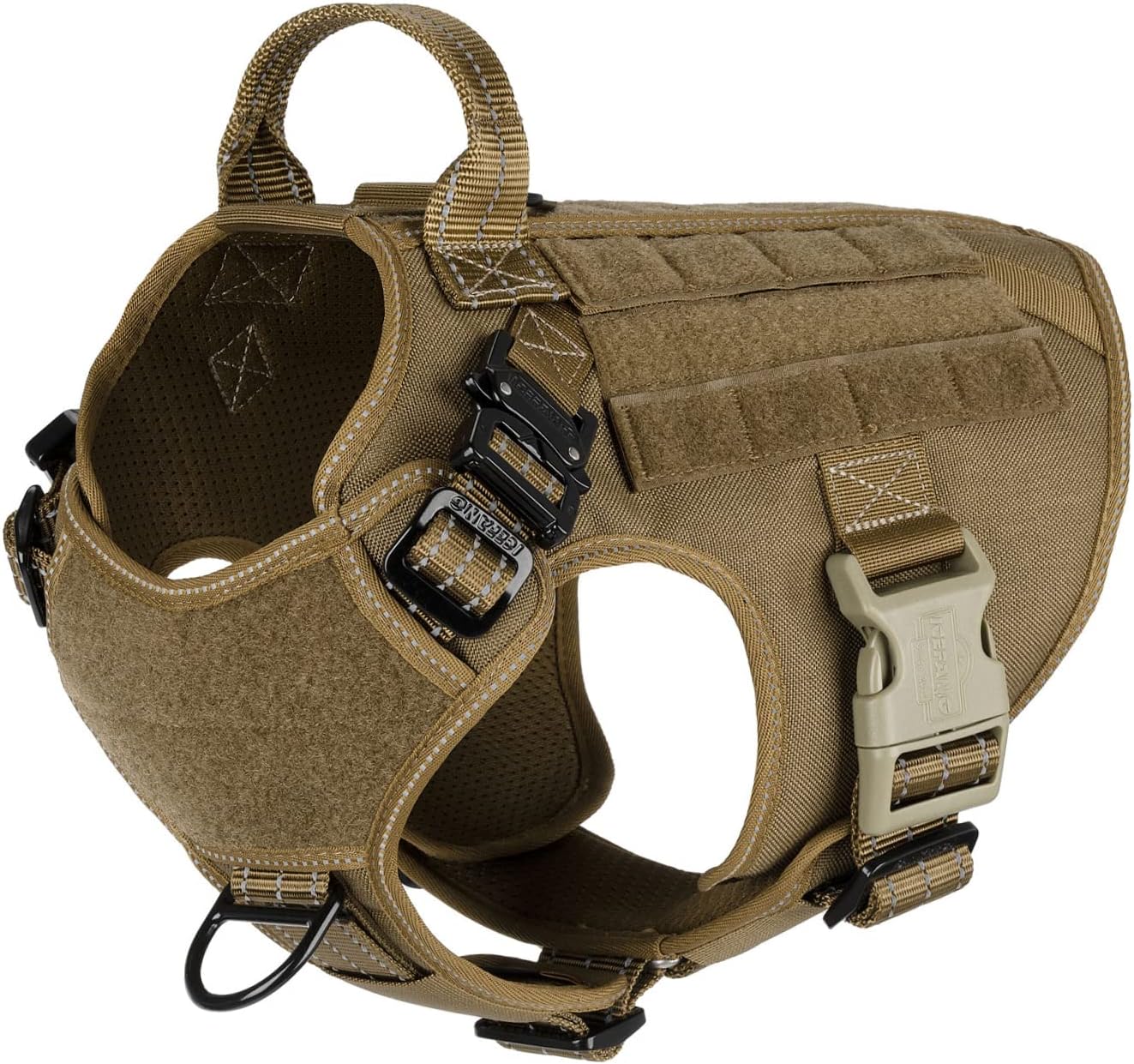ICEFANG Tactical Dog Harness for Medium Dogs with MOLLE Vest