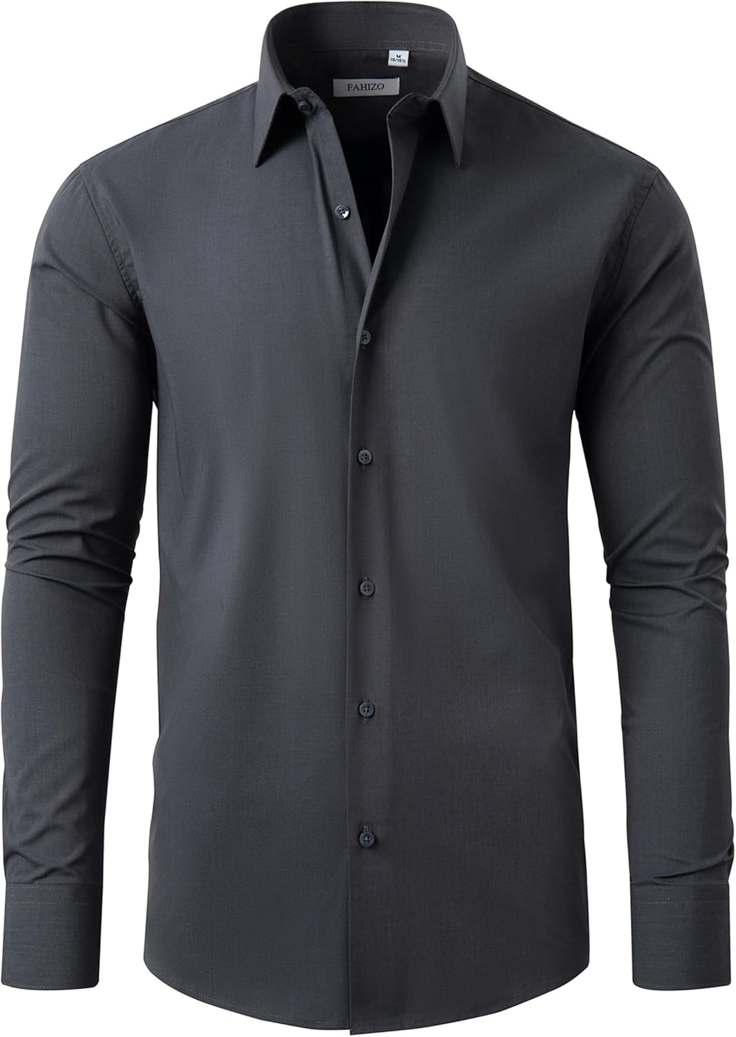 FAHIZO Men's Dress Shirt - Casual Regular Fit Long Sleeve Style