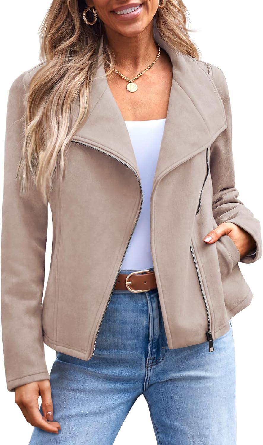 AUTOMET Womens Faux Leather Jackets for Fall and Winter Style