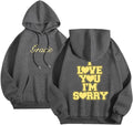 Women Hoodies Gracie I Love You I'm Sorry Print Lightweight Tunic
