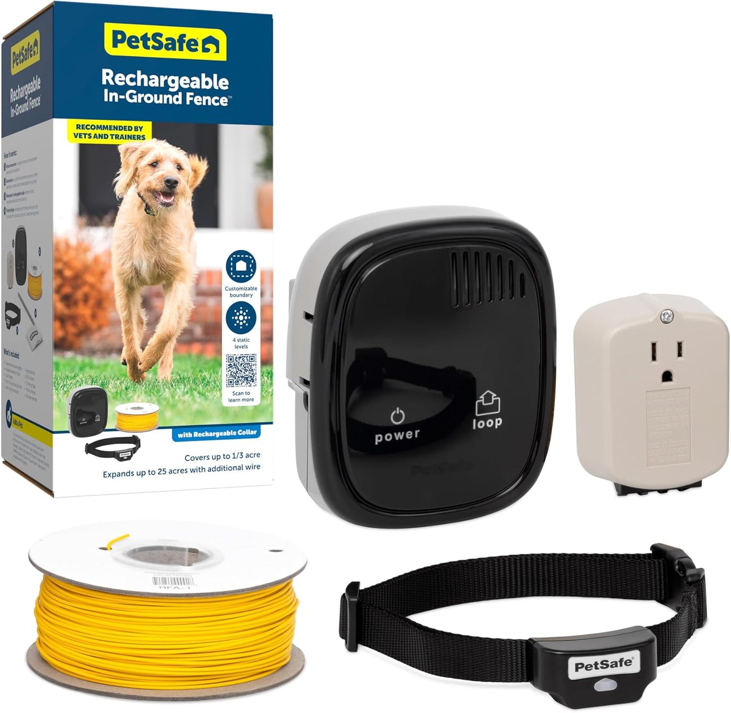 Wireless Electric Fence for Pets - Waterproof Collar with Tone & Correction