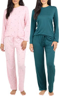 Real Essentials 2 Pack Women's Pajama Set - Lightweight Comfort Shoes