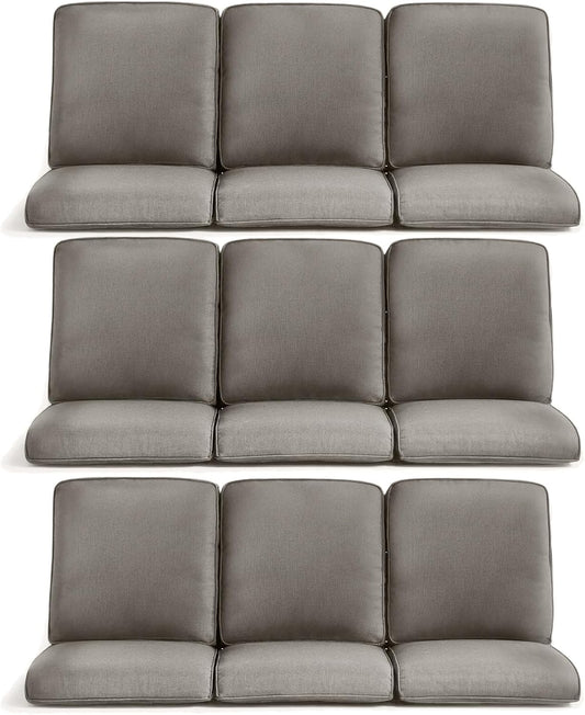 9-Piece Outdoor Patio Cushion Set for Wicker Sectional Sofa