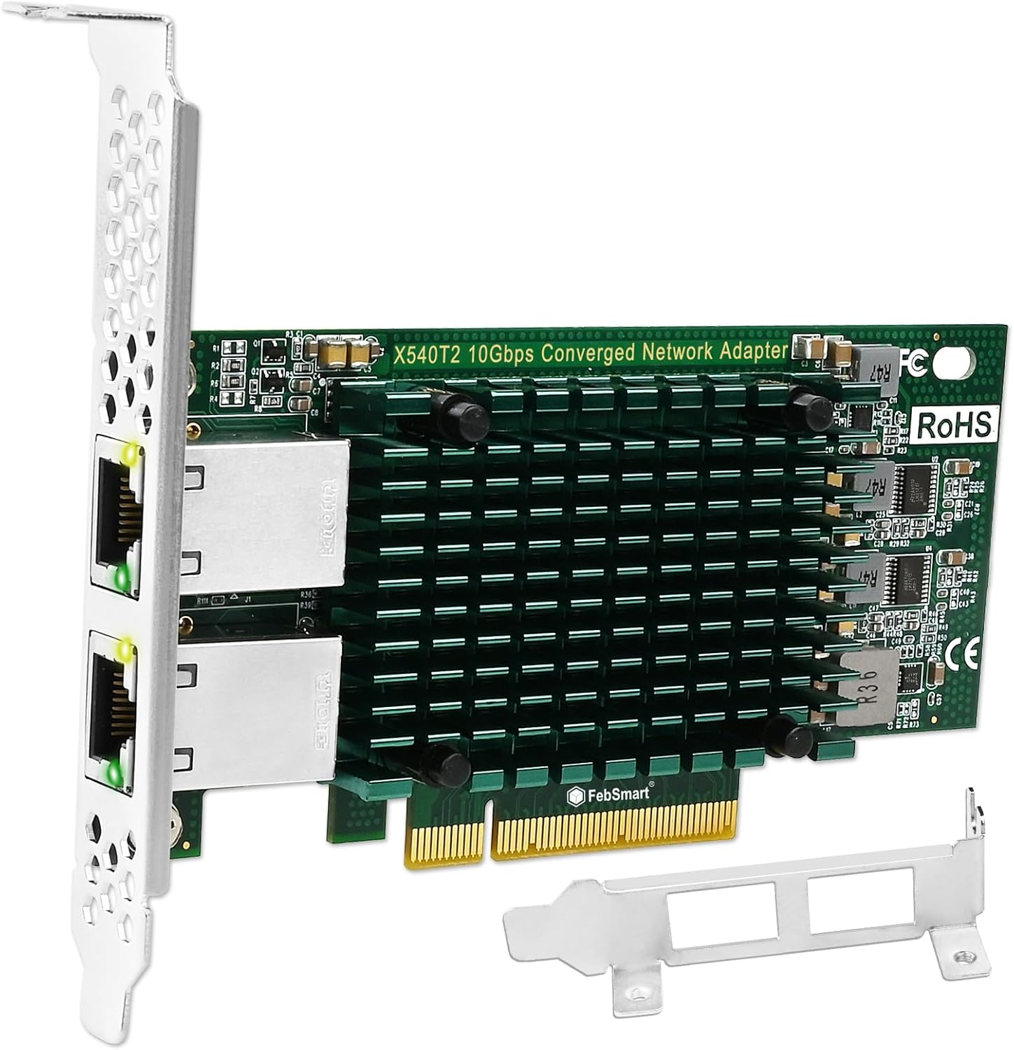 PCIE X8 Network Adapter with 2X 10Gbps RJ45 Ports for High Speed