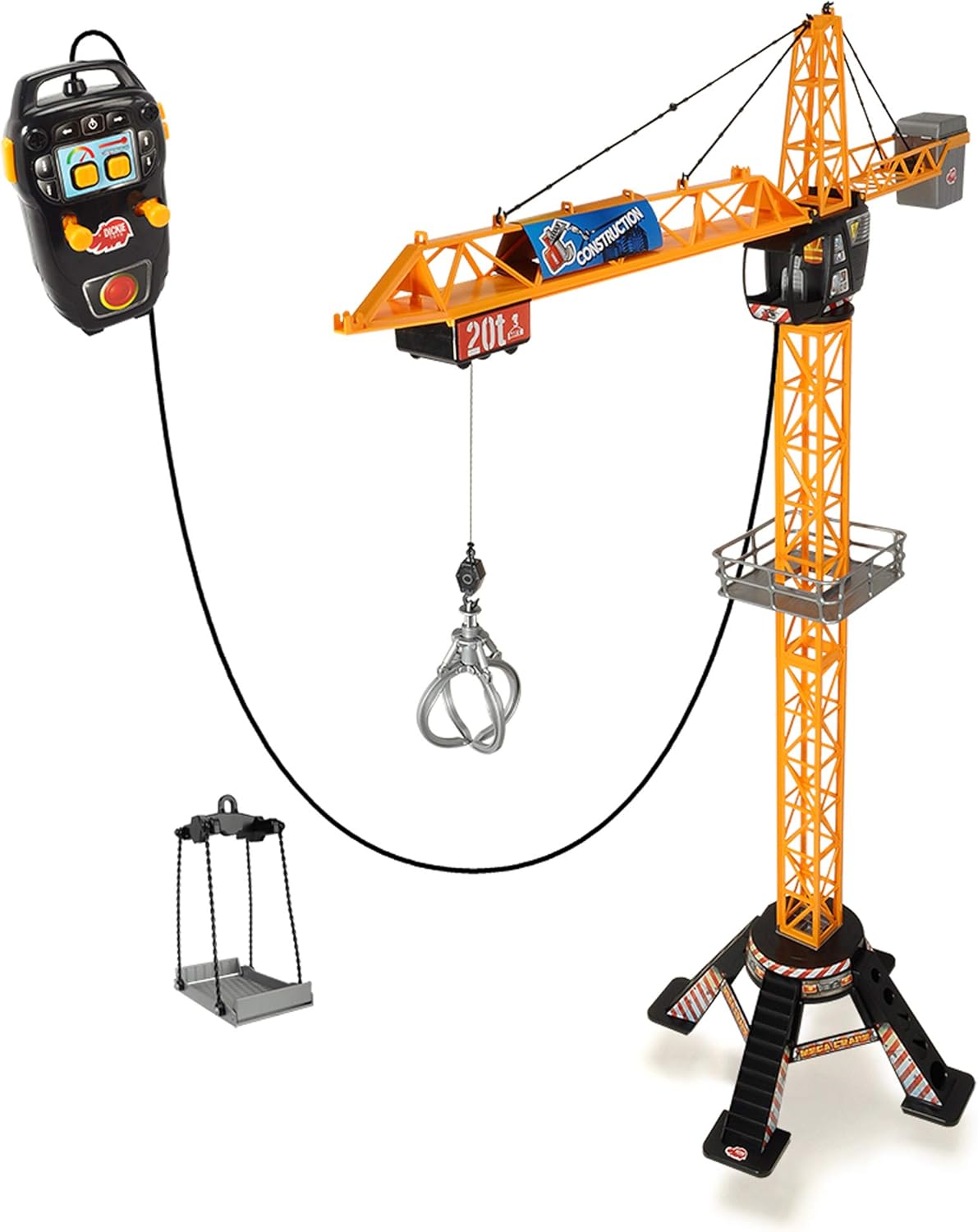 DICKIE TOYS Mighty Construction Crane with Remote Control Fun
