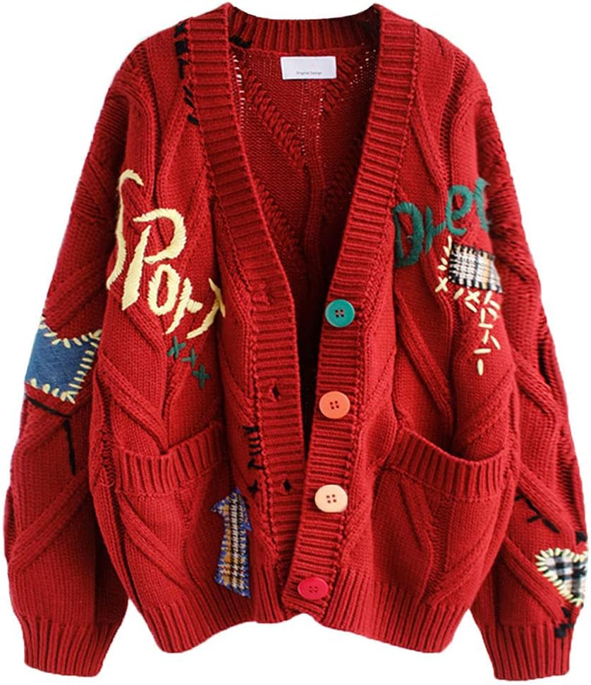 Women's Cable Knit Long Sleeve Open Front Cardigan Sweater