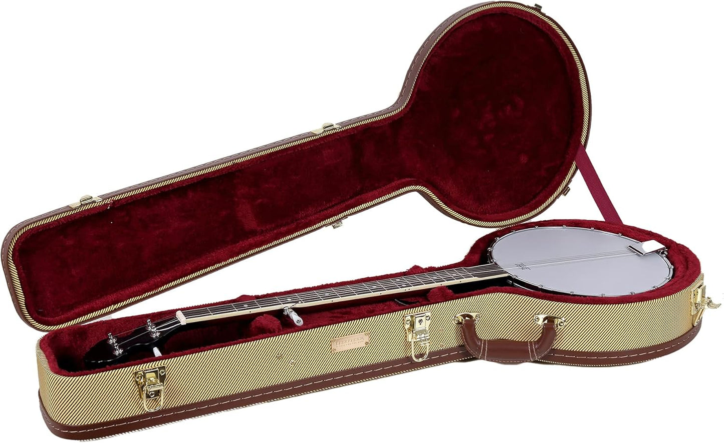 Crossrock Wood Case for 12.5ft' Openback Banjos with Style