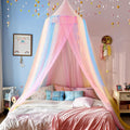Rainbow Canopy Bed Curtains - Dreamy Mosquito Protection