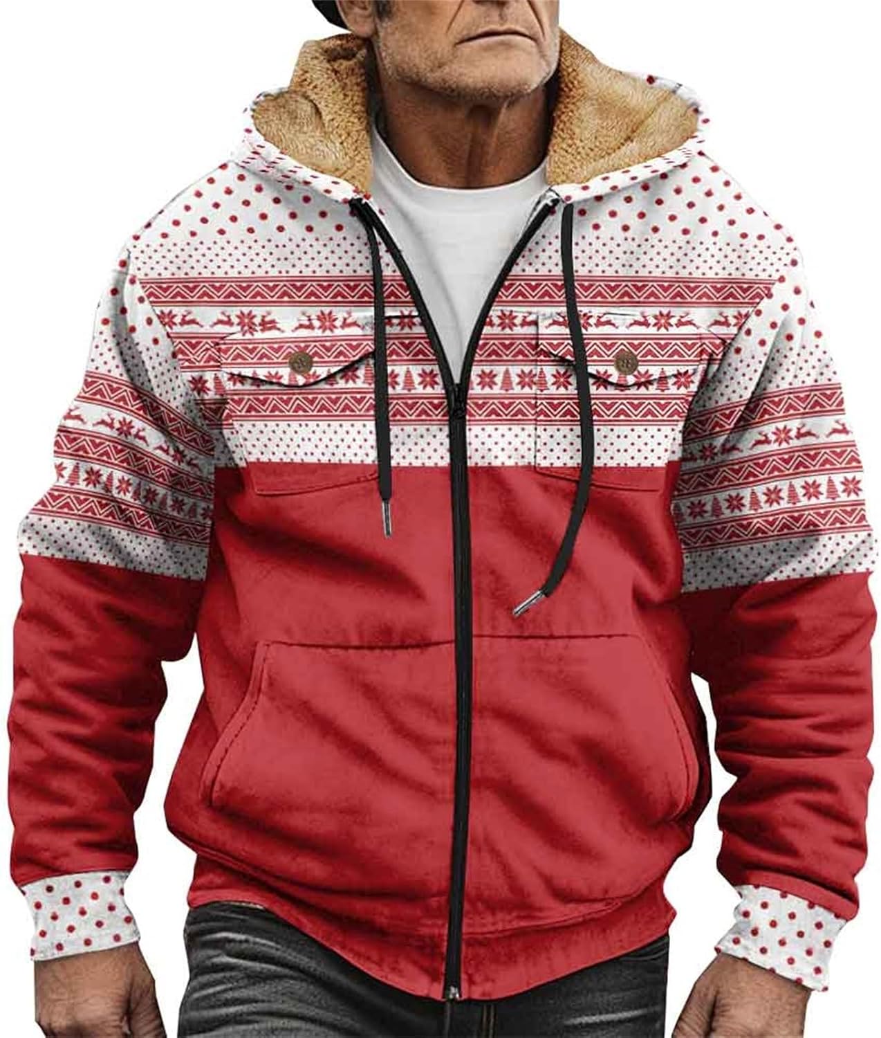 Cozy Sherpa-Lined Holiday Jacket