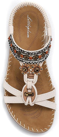 Womens Arch Support Bohemian Sandals - Comfortable Beach Flip Flops
