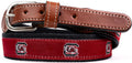 StadiumSpot Web Leather Mens Belt - Comfortable Licensed Fan Belt Fit