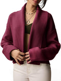 Womens Cropped Cardigan Open Front Shawl 2025 - Soft Fall Layer Shoes
